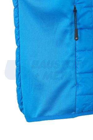 Елек-жилетка James&Nicholson цвят син cobalt/silver JN1114 размер XL с лого Baustoff+Metall