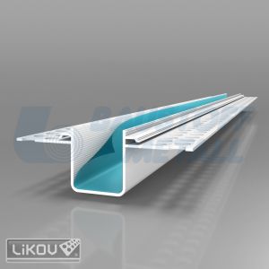 Декоративен PVC профил фуги 20х20 мм 2,5 м