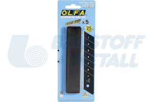 Нож макетен с черно острие 25 мм OLFA - 5 бр.