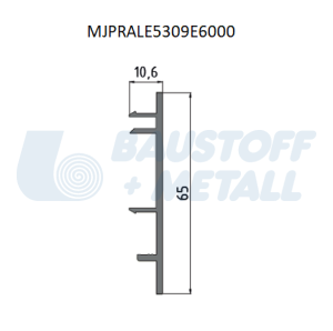 Цокълен перваз алуминиев декоративен профил JAP Е5309 3м