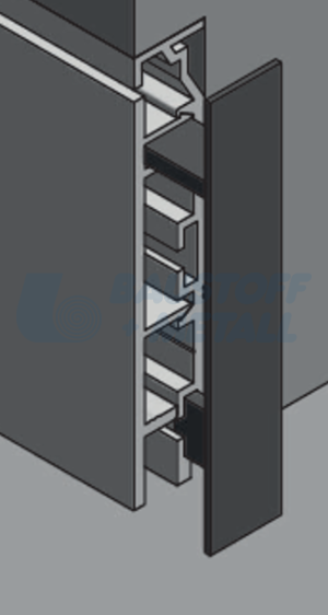 Капачка дясна PVC 72x13 JAP MJPVC08 за цокълен перваз алуминиев JAP