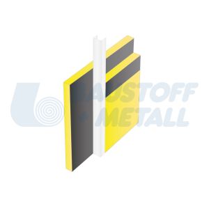 Ъгъл PVC завършващ за гипскартон 15 мм, дължина 2.5 м, за оформяне на гипскартон с дебелина 15 мм, 1 брой 2,5 м