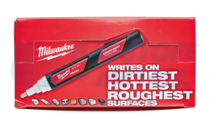 Бял маркер с течна боя Milwaukee