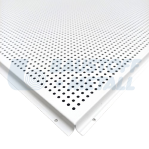Метално пано SEPA с падащ борд Т24 цвят RAL 9016 перфорирано 600/600 мм, 1 брой
