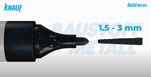 Перманентен маркер Кнауф двустранен черен