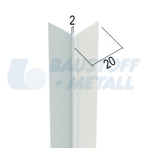 Ъгъл PVC за тапети Протектор 03840, дължина 2.6 м, висок клас PVC профил за стъклофибърни или текстурирани тапети, произведено в Германия, 1 брой 2,6 м