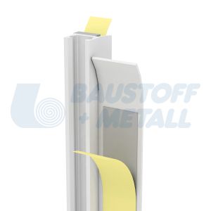 Профил PVC към дограма 9 мм с перо Протектор 03712, дължина 2.6 м, връзка на вътрешни мазилки към дограма, произведено в Германия, 1 брой 2,6 м