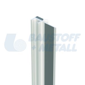 Профил PVC към дограма 9 мм с перо Протектор 03712, дължина 2.6 м, връзка на вътрешни мазилки към дограма, произведено в Германия, 1 брой 2,6 м