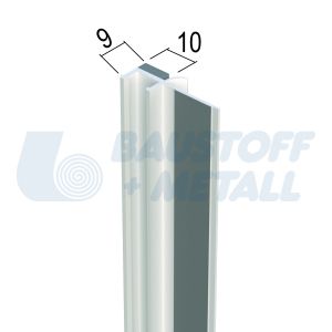 Профил PVC към дограма 9 мм с перо Протектор 03712, дължина 2.6 м, връзка на вътрешни мазилки към дограма, произведено в Германия, 1 брой 2,6 м