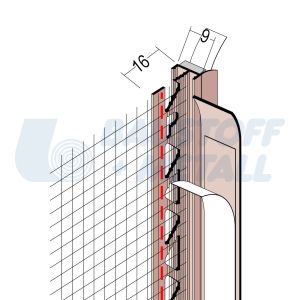 Ъгъл дограма с мрежа и перо PVC Протектор 37909, произведено в Германия, 1 брой 2.6 м
