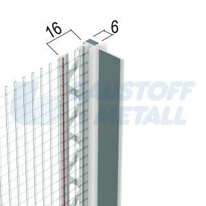 Ъгъл дограма с мрежа и перо PVC Протектор 37906, произведено в Германия, 1 брой 2.6 м