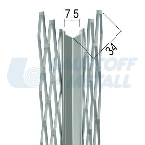 Ъгъл алуминиев за мазилка Протектор 09007, произведено в Германия, 1 брой 2.75 м
