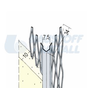Ъгъл алуминиев за мазилка Протектор 09007, произведено в Германия, 1 брой 2.75 м