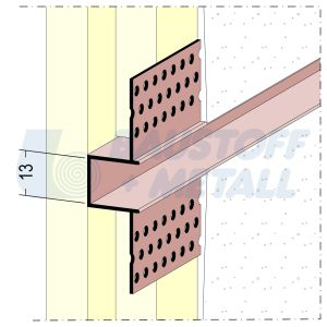 Профил за фуга 13 мм PVC Протектор 37724, дължина 3.05 м, за оформяне на видими фуги, произведено в Германия, 1 брой 3,05 м
