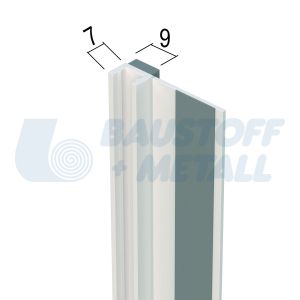 Профил PVC към дограма 9 мм Протектор 37104, дължина 2.6 м, връзка на вътрешни мазилки към дограма, произведено в Германия, 1 брой 2,6 м