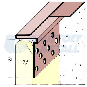 Профил PVC завършващ за гипскартон към дограма 3766, дължина 3 м, за връзка на гипскартон към дограма, 1 брой 3 м