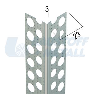 Ъгъл алуминиев Протектор 09579, дебелина 0.35 мм, дължина 2.75 м, най-висок клас, произведено в Германия, 1 брой 2,75 м