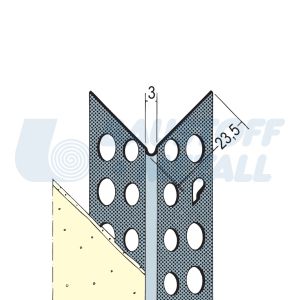Ъгъл алуминиев Протектор 09079, дебелина 0.40 мм, дължина 3.00 м, най-висок клас, произведено в Германия, 1 брой 3 м