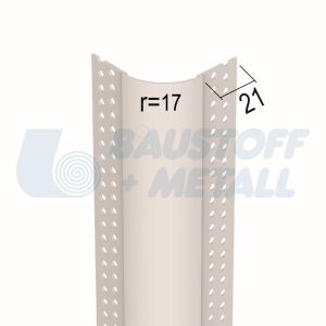 Ъгъл PVC за заоблени ъгли R17 Протектор 03776, дължина 3.05м, оформяне на ъгли за максимална защита на обитателите, произведено в Германия, 1 брой 3,05 м