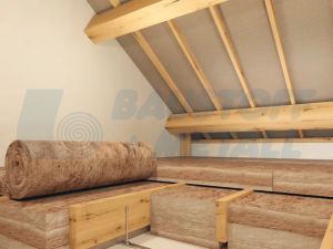 Стъклена вата Knauf NatuRoll Plus 50 мм, λD 0.040 ролка 19,68 м²