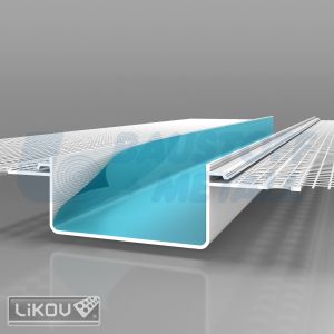 Профил PVC Likov декоративен с мрежа 50х20 мм 2,5 м, опаковка 10 бр (25 м)