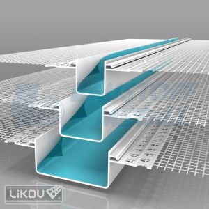 Профил PVC Likov декоративен с мрежа 20х20 мм 2,5 м, опаковка 10 бр (25 м)