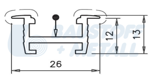Профил гъвкав алуминиев за LED лента дължина 2 м