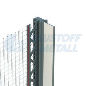 Ъгъл дограма с мрежа и перо PVC Антрацит Протектор 37929, произведено в Германия, 1 брой 2.6 м