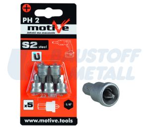 Накрайници за отвертка с ограничител PH2 25мм- 5бр.