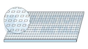 Кнауф Cleaneo Akustik квадратна перфорация 12/25 Q, размери 1200/2000мм, черен воал, кант UFF, лист 2.4 м²