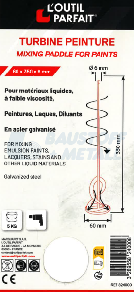 Бъркалка за боя Р60 Loutil Parfait 60х350
