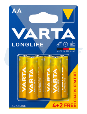 Алкална батерия Varta Longlife AA 4+2 бр