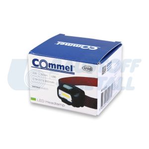 Челник за глава LED 5W 350lm 3 часа работен режим с USB батерия Li-ion 3,7V 800mAh с PIR ключ Commel