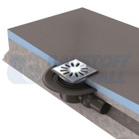 Подов сифон за баня квадрат хоризонтал ВЕДИ DN 50, 1 бр