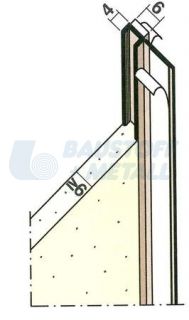 Профил PVC към дограма 6 мм Протектор 37103- 2.6 м