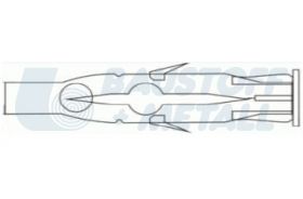 Дюбел PVC за преградни стени 6/35, 500 бр