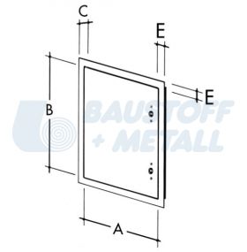 Ревизионна клапа RUG RV30 поцинк 300x300x35, 1 бр