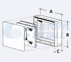 Ревизионна клапа RUG F90 шахтов 300x300x69, 1 бр
