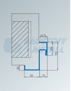 Каса ъглова Новоферм Н 2125 мм, 1 бр