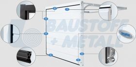 Секционна гаражна врата Новоферм ISO 20, 2500x2000 мм, RAL 9016, 1 бр