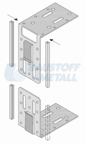 Телескоп пета за UА 75 профил Кнауф с дюбел 8/60, 1 комплект