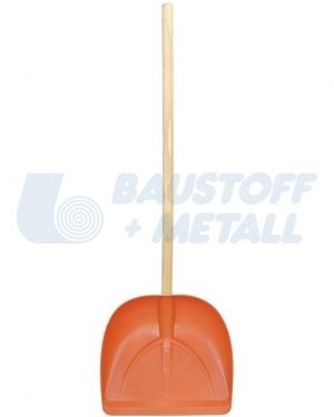 Гребло за сняг оранжево РР огънато 37 см с дръжка 1 брой