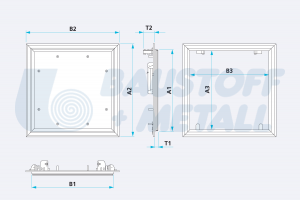 Ревизионен отвор RUG Alumatic 300x600 12,5мм ревизионна вратичка произведено в Германия