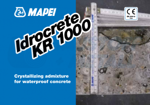 Добавка водоплътност с кристализиращ ефект за бетон Mapei Idrocrete KR 1000 20 кг