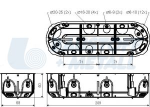 Конзола за гипскартон тройна Kopos KPL64-50 3LD