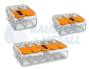 Бърза връзка 3 х 0,2 - 4 мм² WAGO за гъвкав проводник, пакет 10 бр.