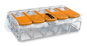 Бърза връзка отваряема клема 5 х 0,2 - 4 мм² WAGO за гъвкав проводник, пакет 10 бр.