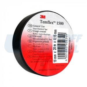 Лента изолирбанд 3M TEMFLEX 1500 20 м 19 х 0,15 мм черна