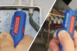 Инструмент за разделка на кабели и проводници с комбиниран нож Weicon Quadro Stripper 16