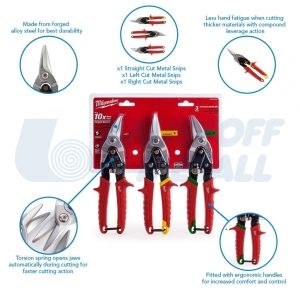 Комплект ножици за ламарина Milwaukee